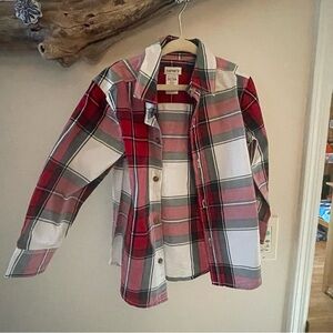 Carter's Red and Gray Plaid Button Down Shirt